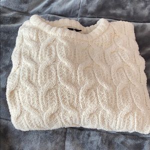 Cream fuzzy sweater